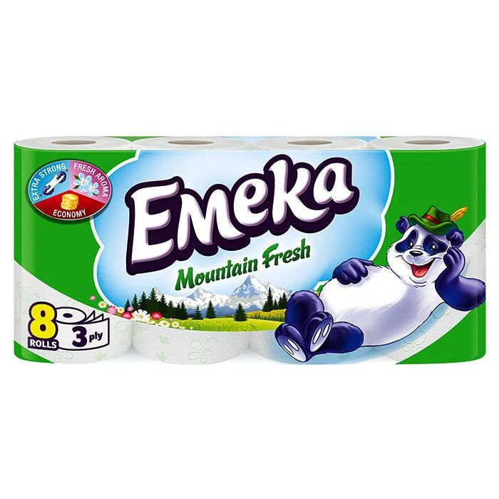 Тоалетна хартия Емека 3 пл. 8 бр. Mountain Fresh
