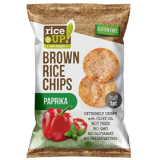 RiceUP Оризов чипс паприка 0,120