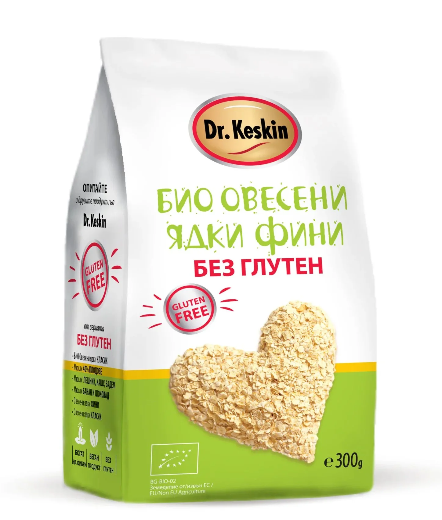 БИО Овесени ядки фини без глутен 0,300 Dr.Keskin