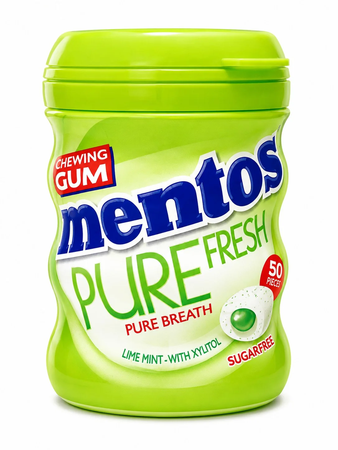 Дъвки Mentos Пюър фреш лайм без захар 0,060
