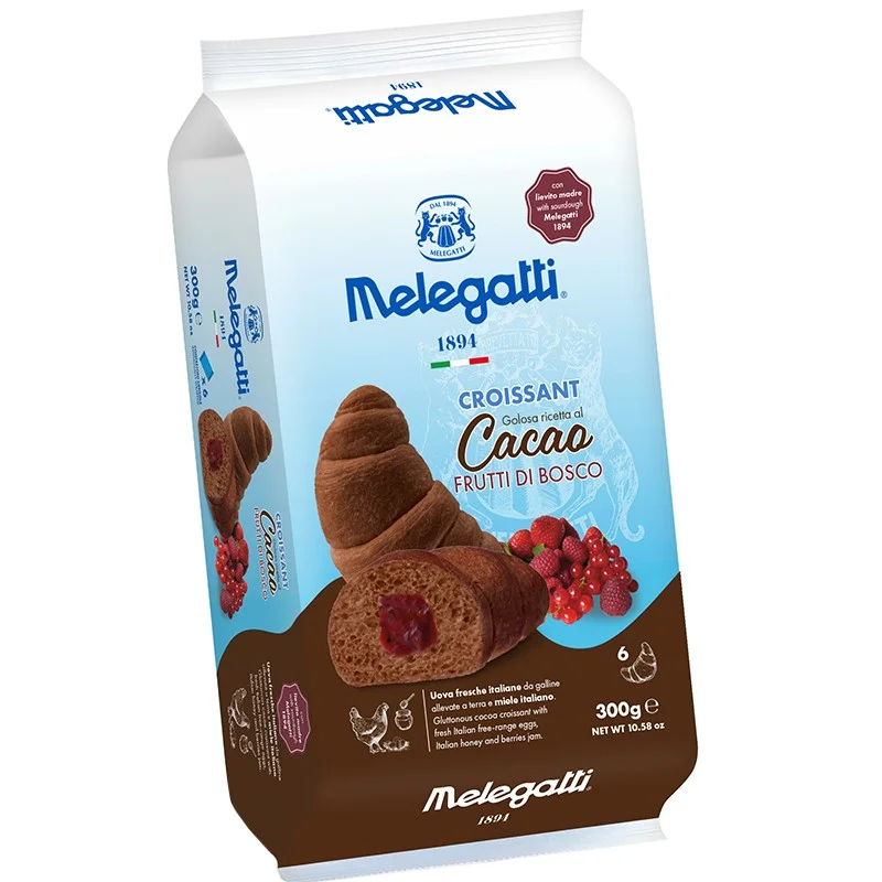 Мелегати Кроасани Какао и Горски плод 6 х 50 гр.