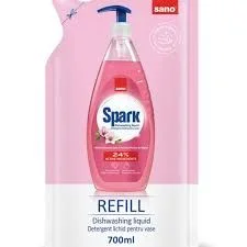 Течен препарат за съдове пълнител Spark Almond 0,700 Sano