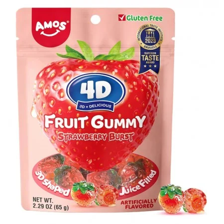 Бонбони Желирани Бонбони Fruit Gummy Ягода 0,065