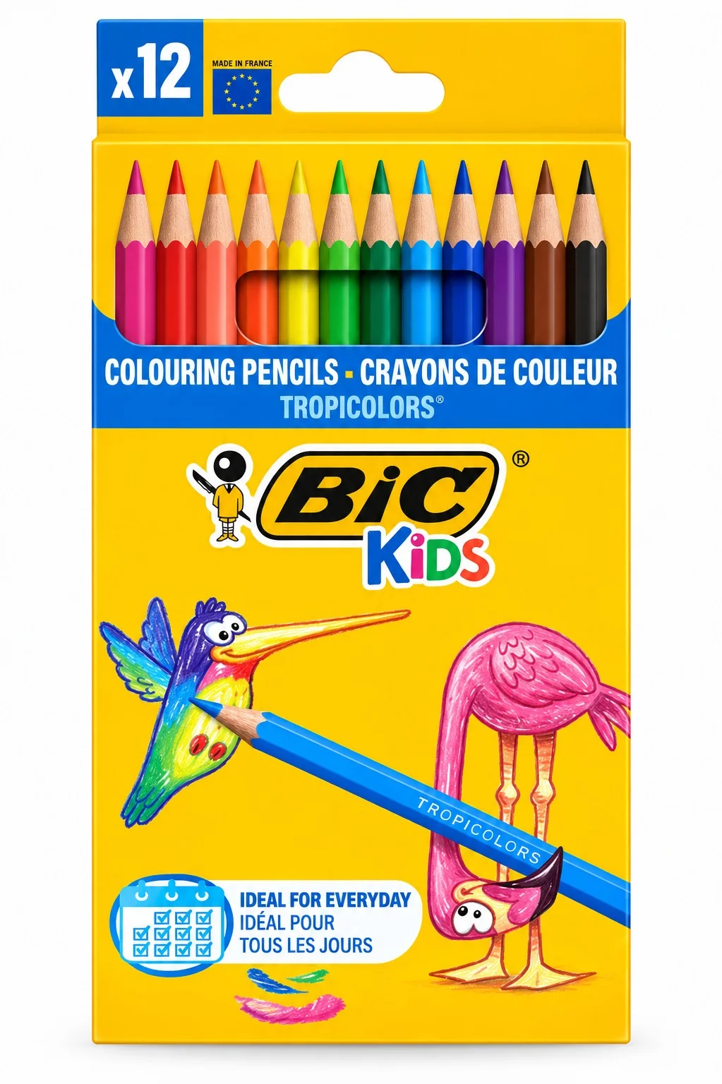 Моливи 12 цвята BIC