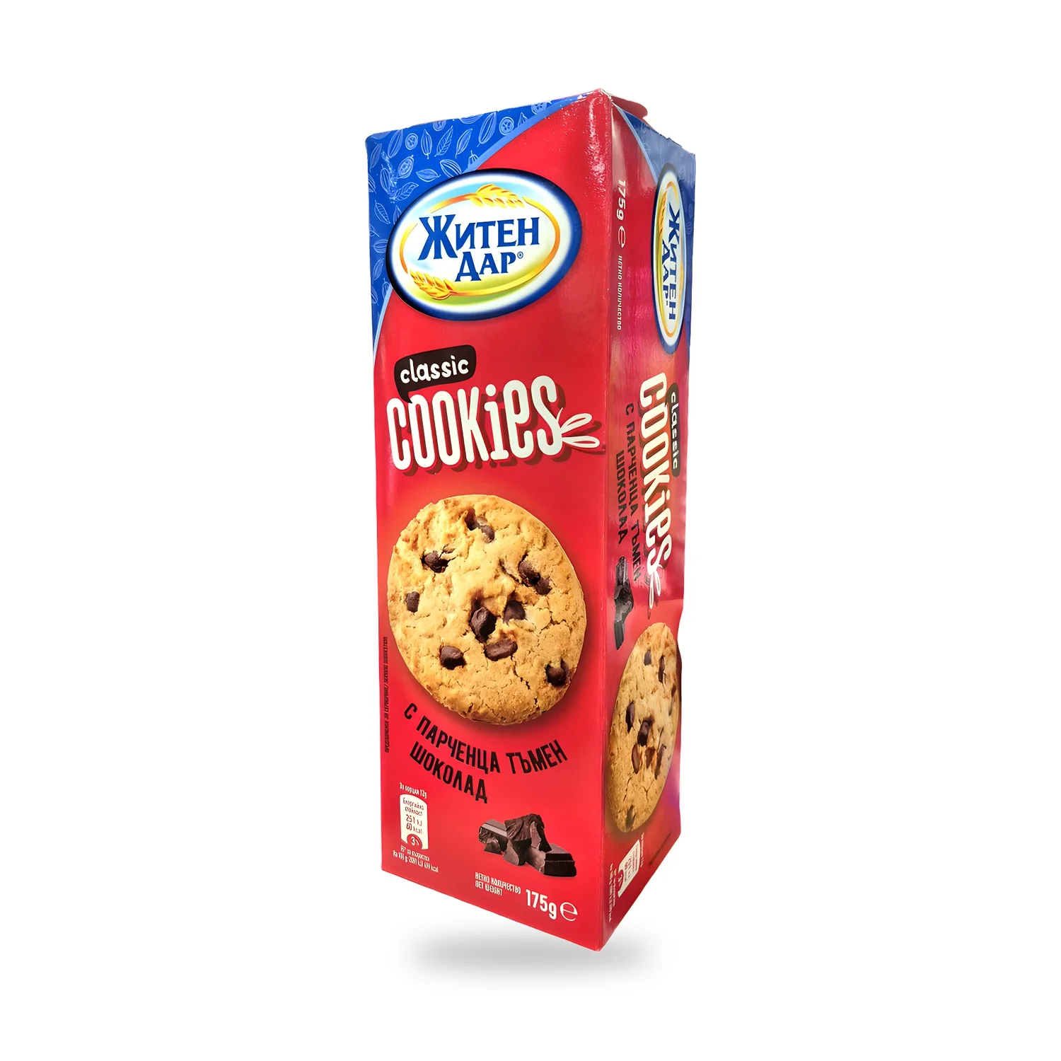 Бисквити Житен Дар Cookies с парченца тъмен шоколад 0,175