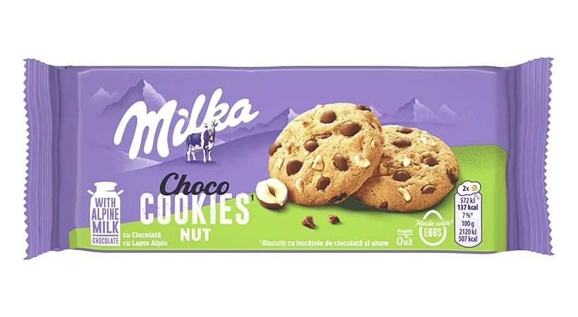 Бисквити Milka Choco Cookies Nut с лешник 0,135