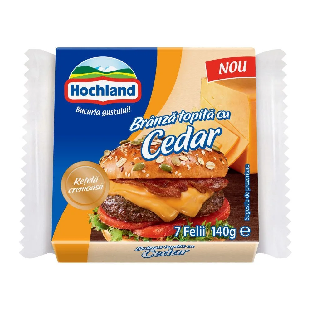 Топено сирене Чедър слайс 0,140 Hochland