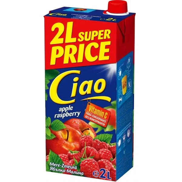 Напитка Ciao ябълка и малина 2 л.