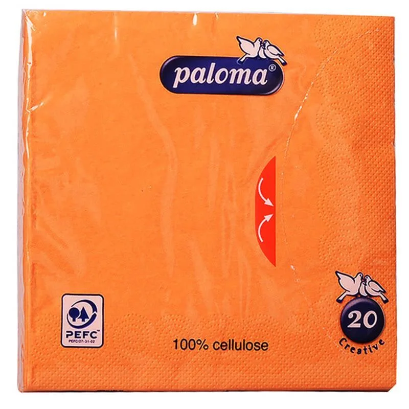 Салфетки Paloma 33х33 20 бр. червени