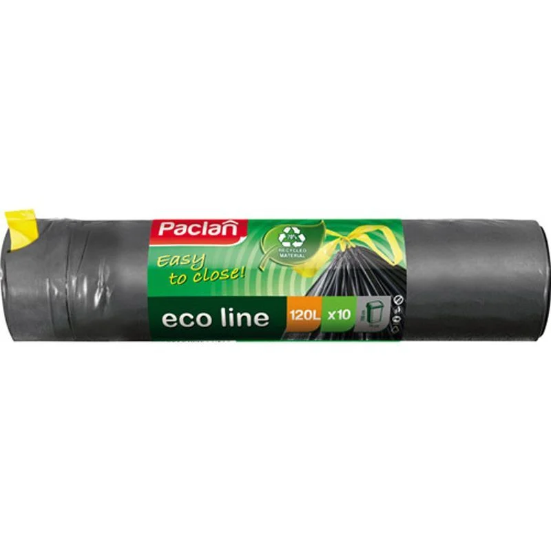 Торби за смет с връзки 120 л. Паклан Еcoline
