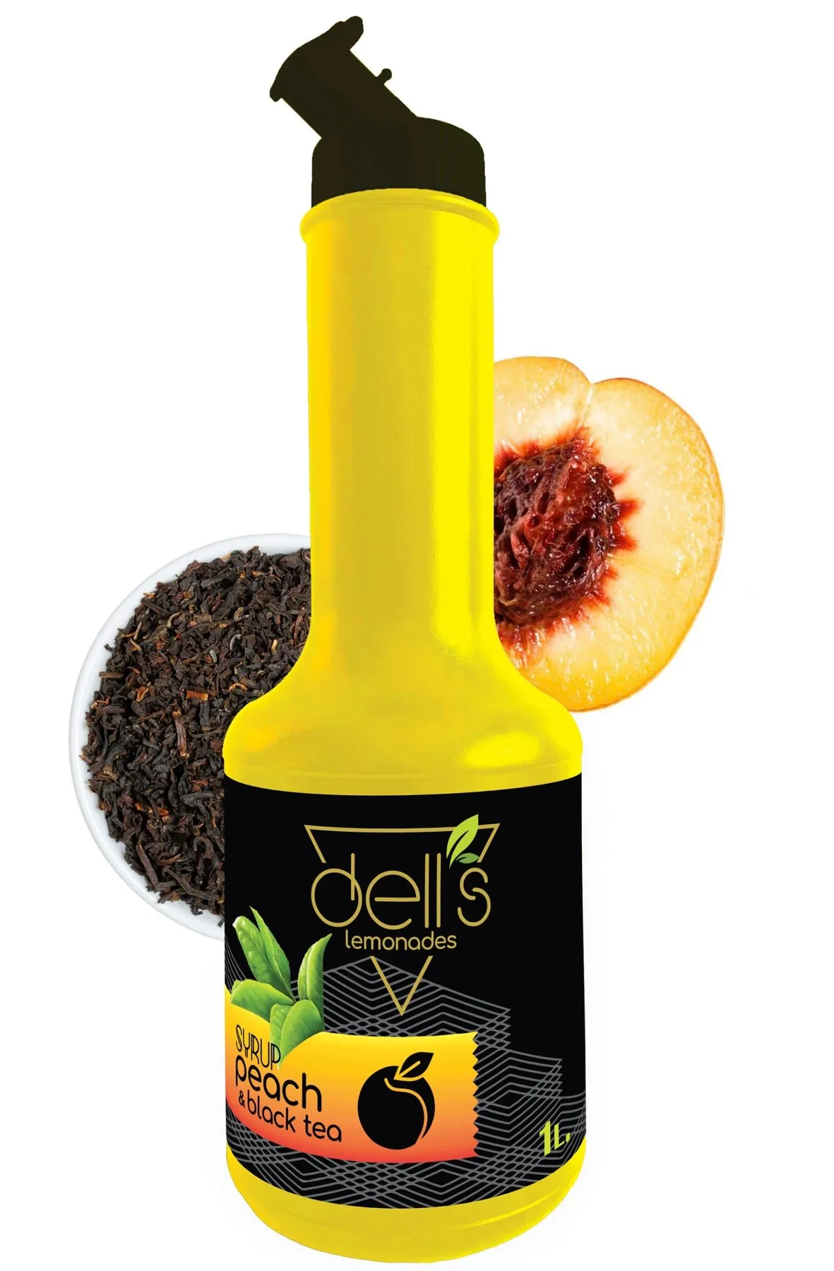 Сироп от праскова с черен чай 1л. Dell's