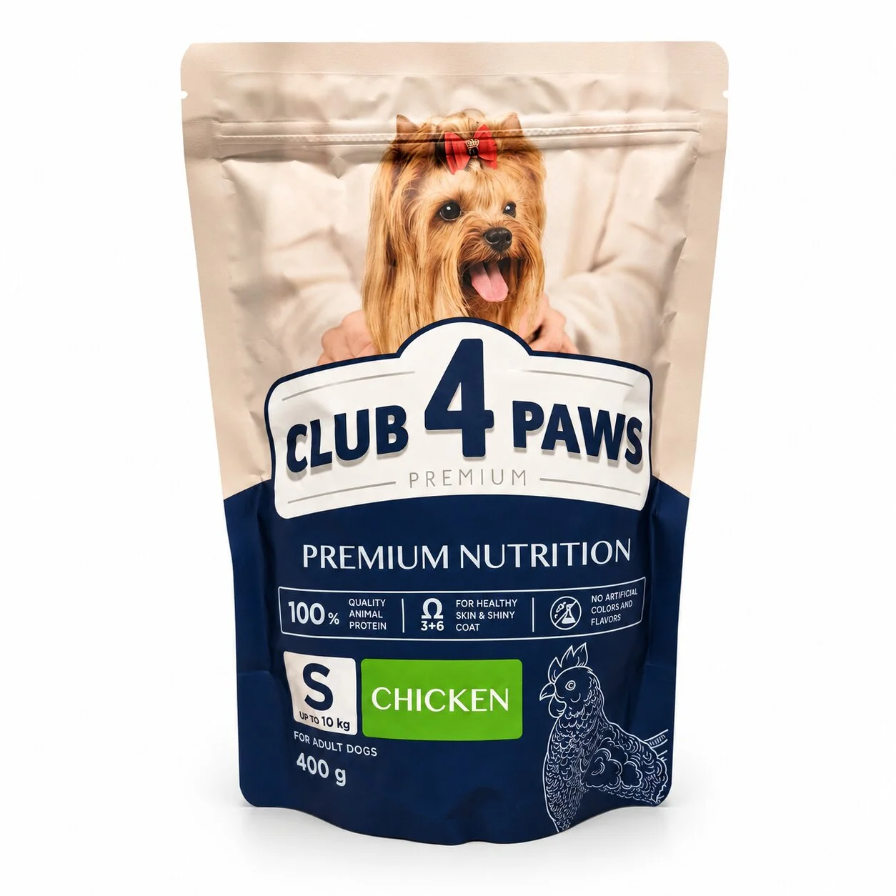 Club 4 Paws Пиле 0,400 Куче дребни породи