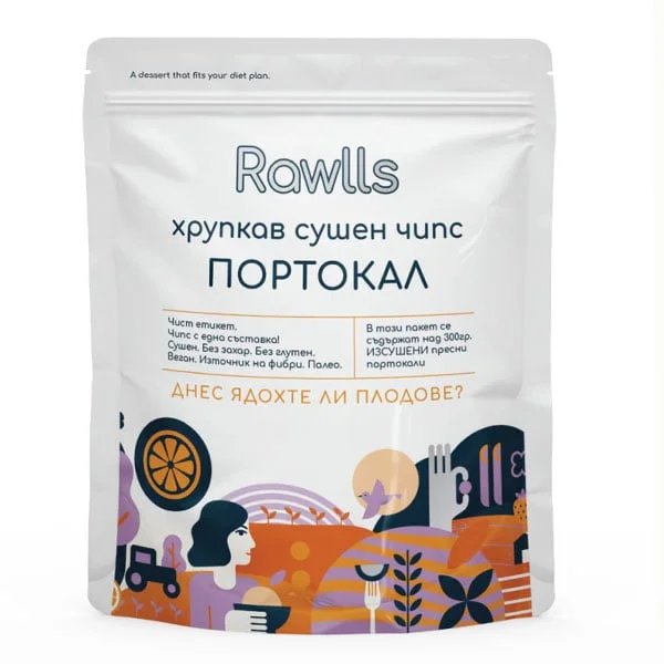 Чипс Rawlls хрупкав сушен портокал 0,040
