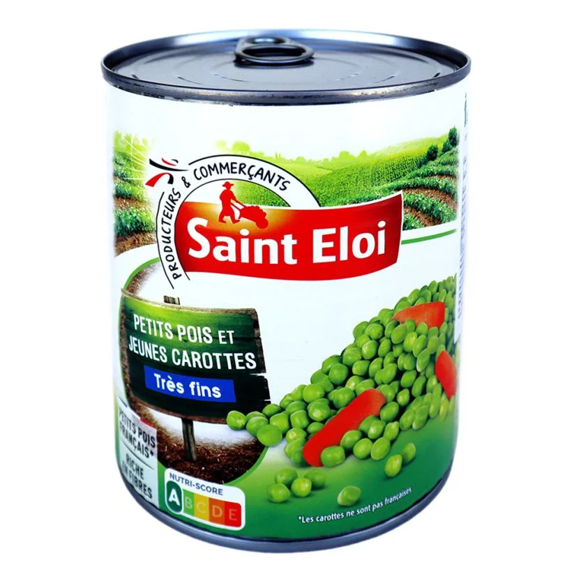 Грах фин с бейби моркови 0,800 буркан Saint Eloi