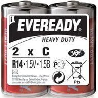 Цинкова батерия Eveready HD C 1.5V 2 бр.
