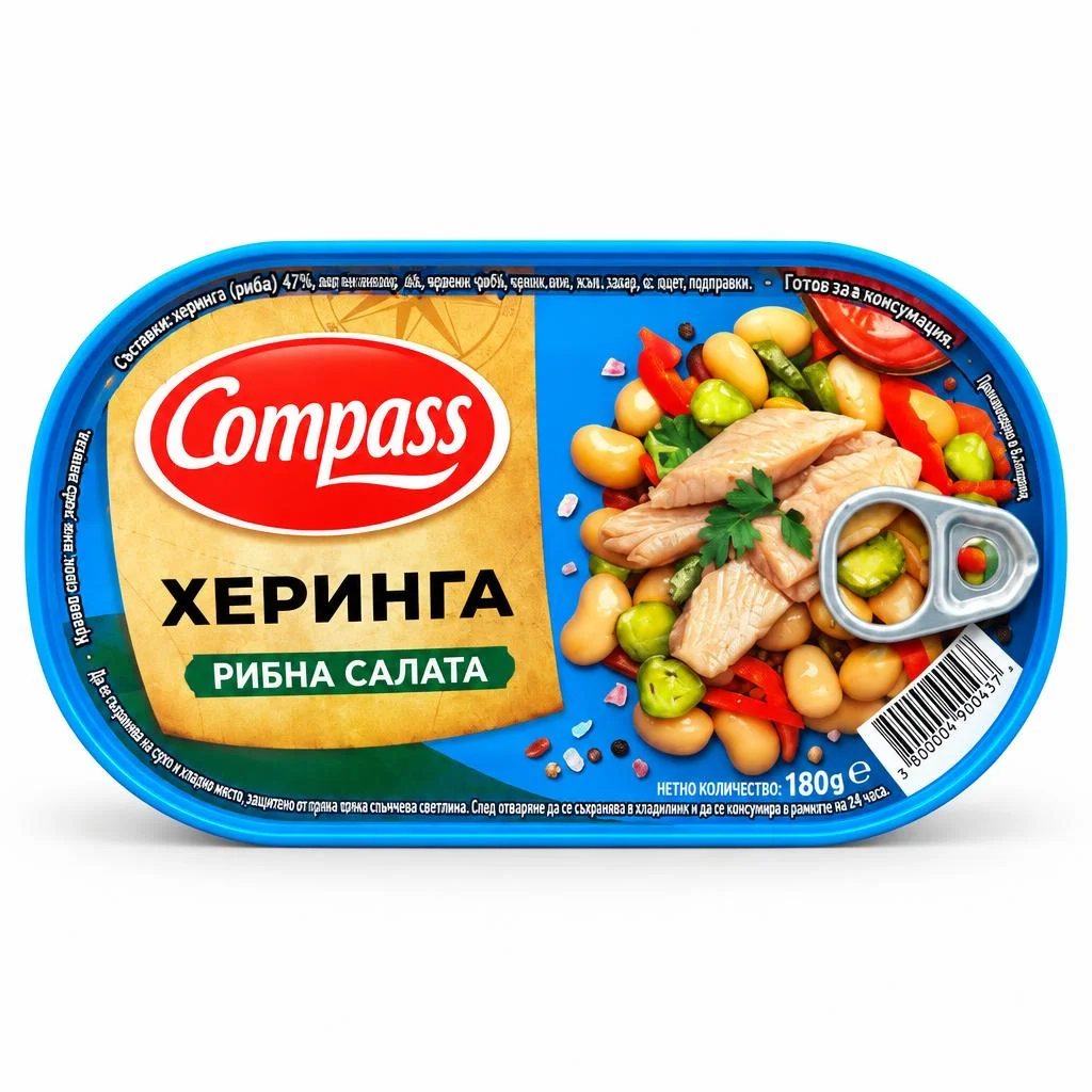 Херинга рибна салата 0,180 Компас