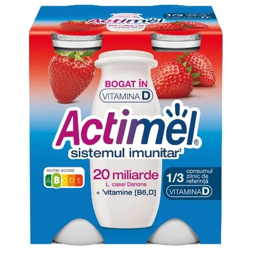 Млечна напитка с вкус на ягода 4 x 0,100 Actimel