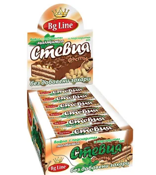 Вафла стевия фъстък 0,049 BG Line
