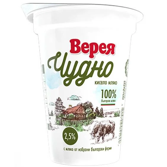 Кисело мляко Верея Чудно 2,5% 0,400