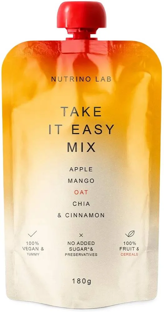 Nutrino Lab Плодово пюре микс Ябълка манго овес чия канела 0,180