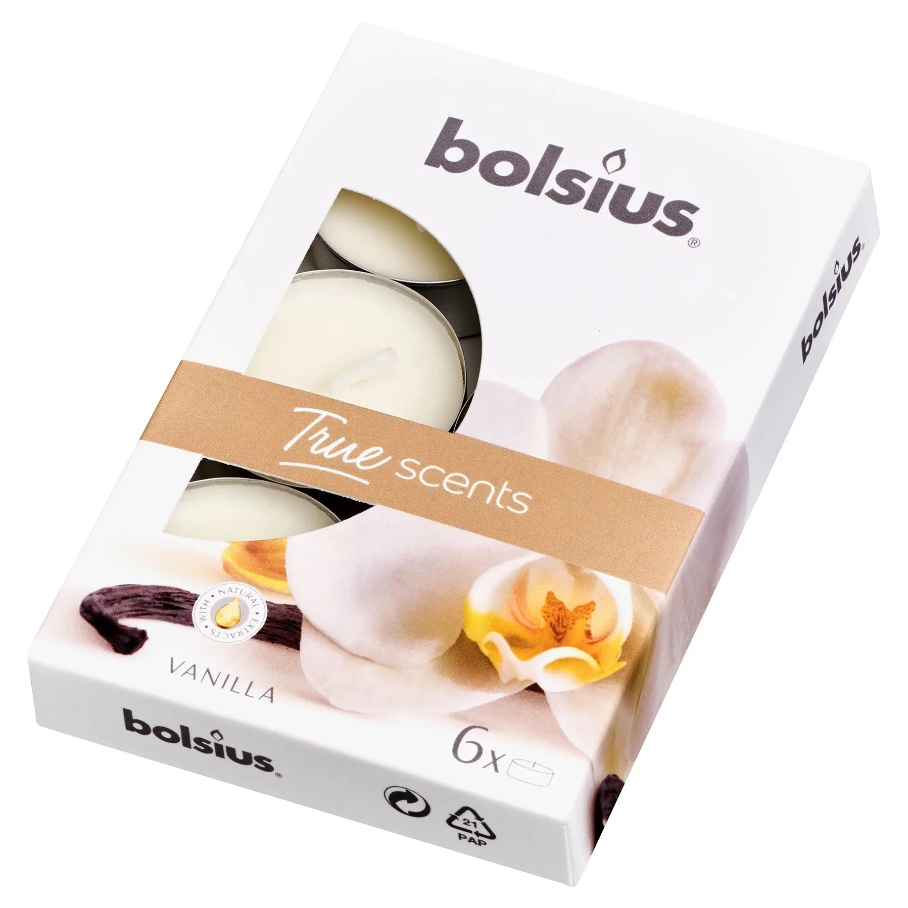 Bolsius свещи за чай х 6 Ванилия