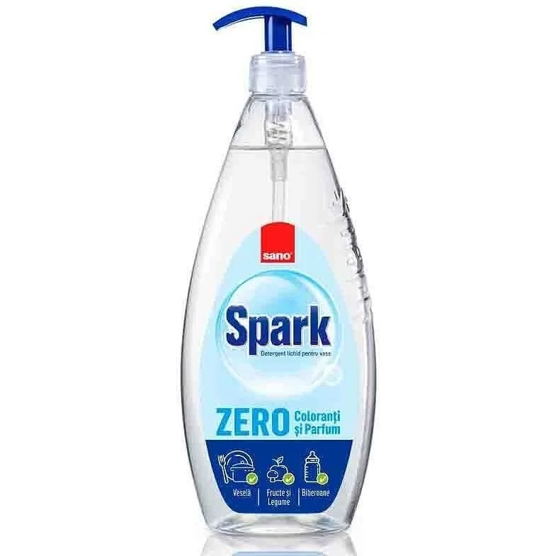 Течен препарат за съдове Spark Zero 1л. Sano
