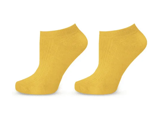 Чорапи Happy Foot къс конч памук жълт жакард 39-42 чифт