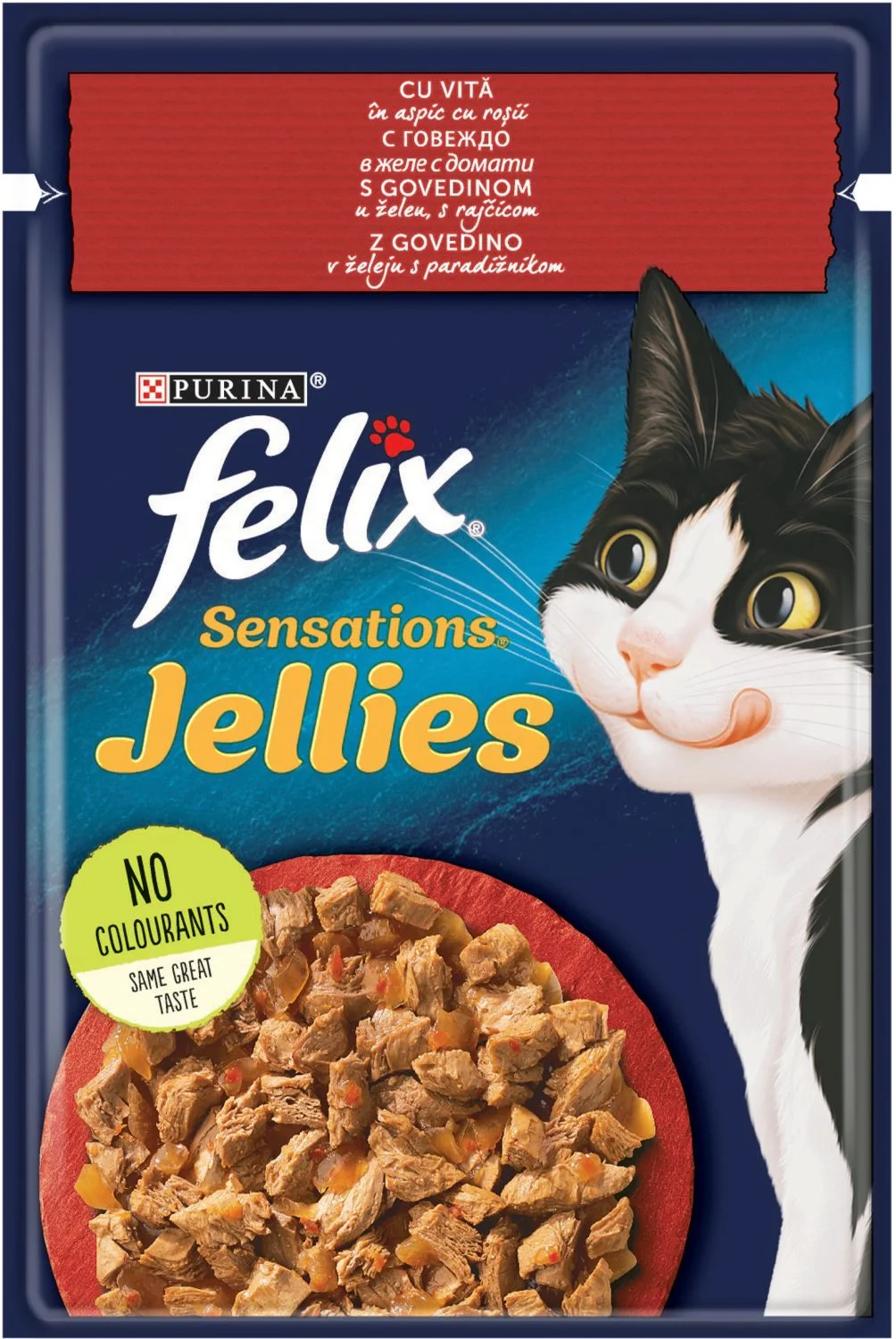 Purina Феликс Sensation пауч 0,085 говеждо и домат