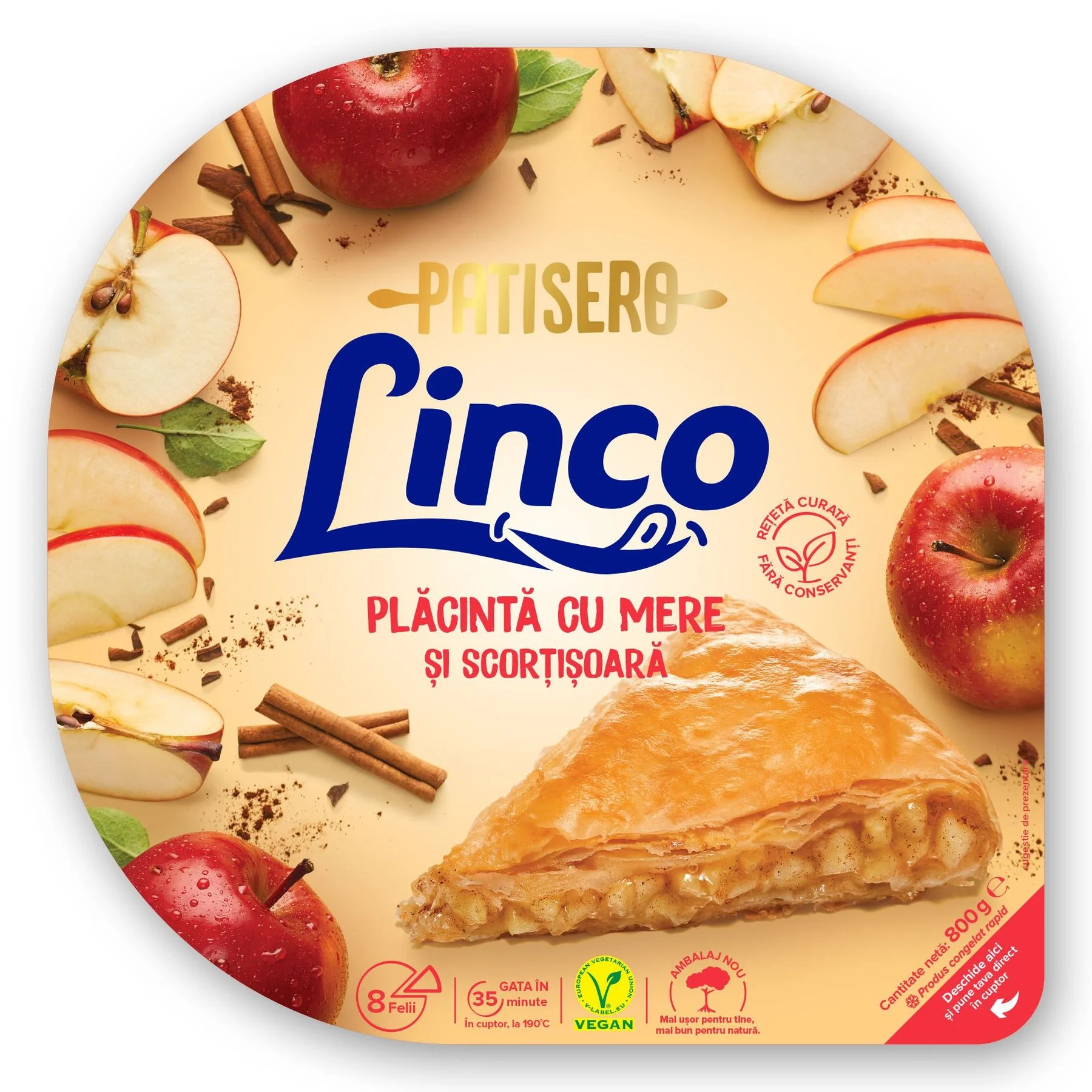 Пай с ябълки и канела 0,800 Linco