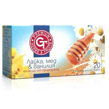 Чай лайка с мед и ванилия 20 бр. Premium Herbs