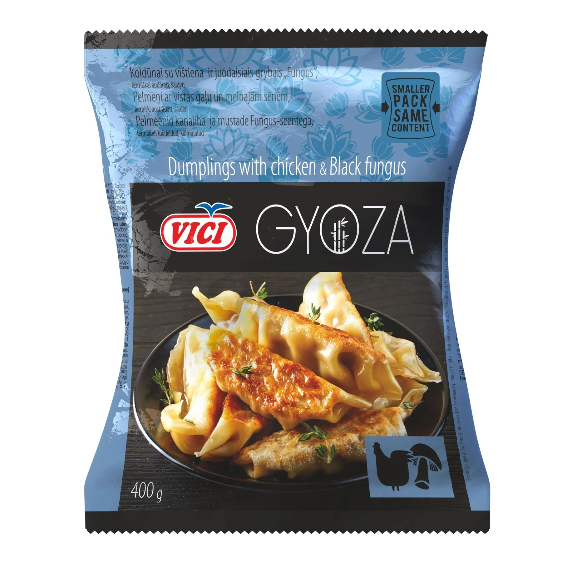 Дъмплинги - кнедли с пиле и гъби 0,400 Gyoza VICI Замразени