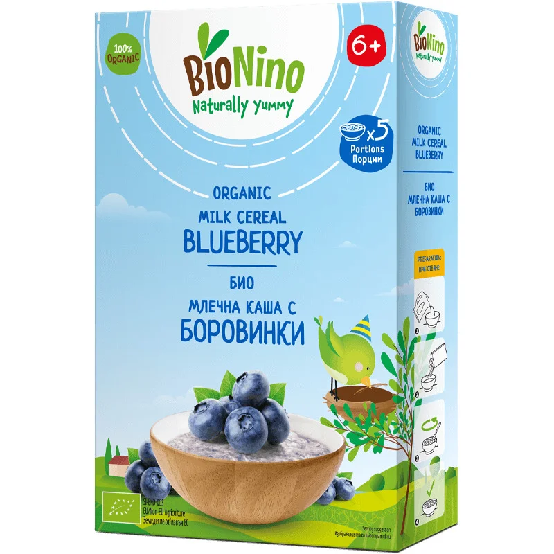 БИО Млечна каша с боровинки 0,200 BioNino