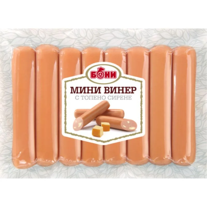 Винер мини с топено сирене 0,200 Бони