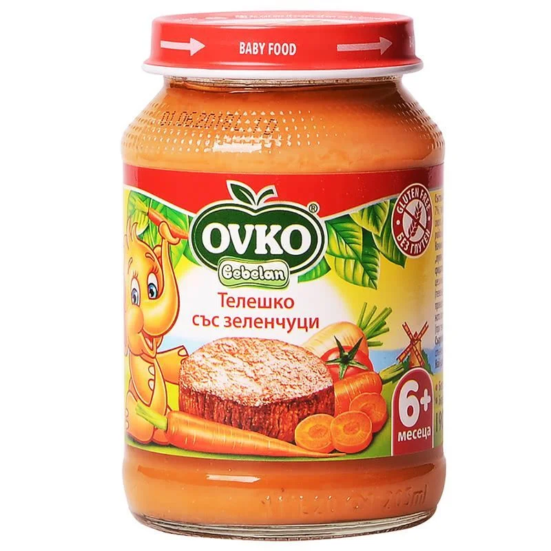 Овко Бебелан меню телешко със зеленчуци 0,190