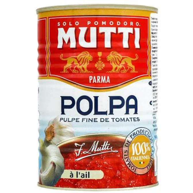 Домати ситно нарязани с чесън 0,400 Mutti