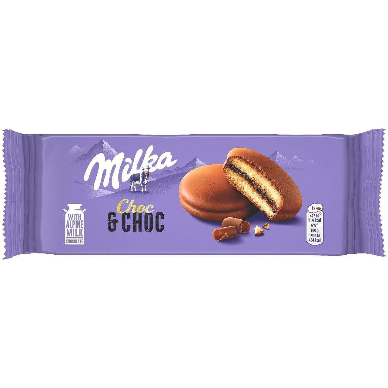 Бисквити Milka сандвич Choc & Choc 0,150
