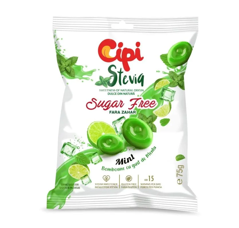 Бонбони Cipi Стевия мента без захар 0,075