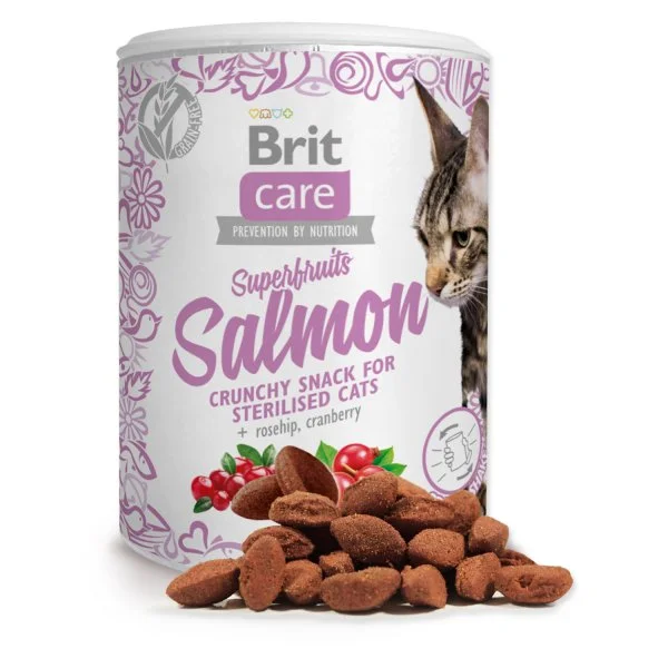 Brit Care Cat 0,100 снакс плодове и сьомга