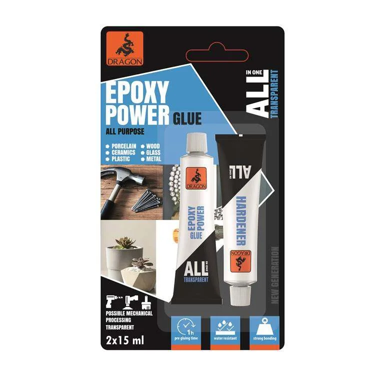 Лепило двукомпонентно без разтворители Dragon Epoxy Power 2 x 15  мл.