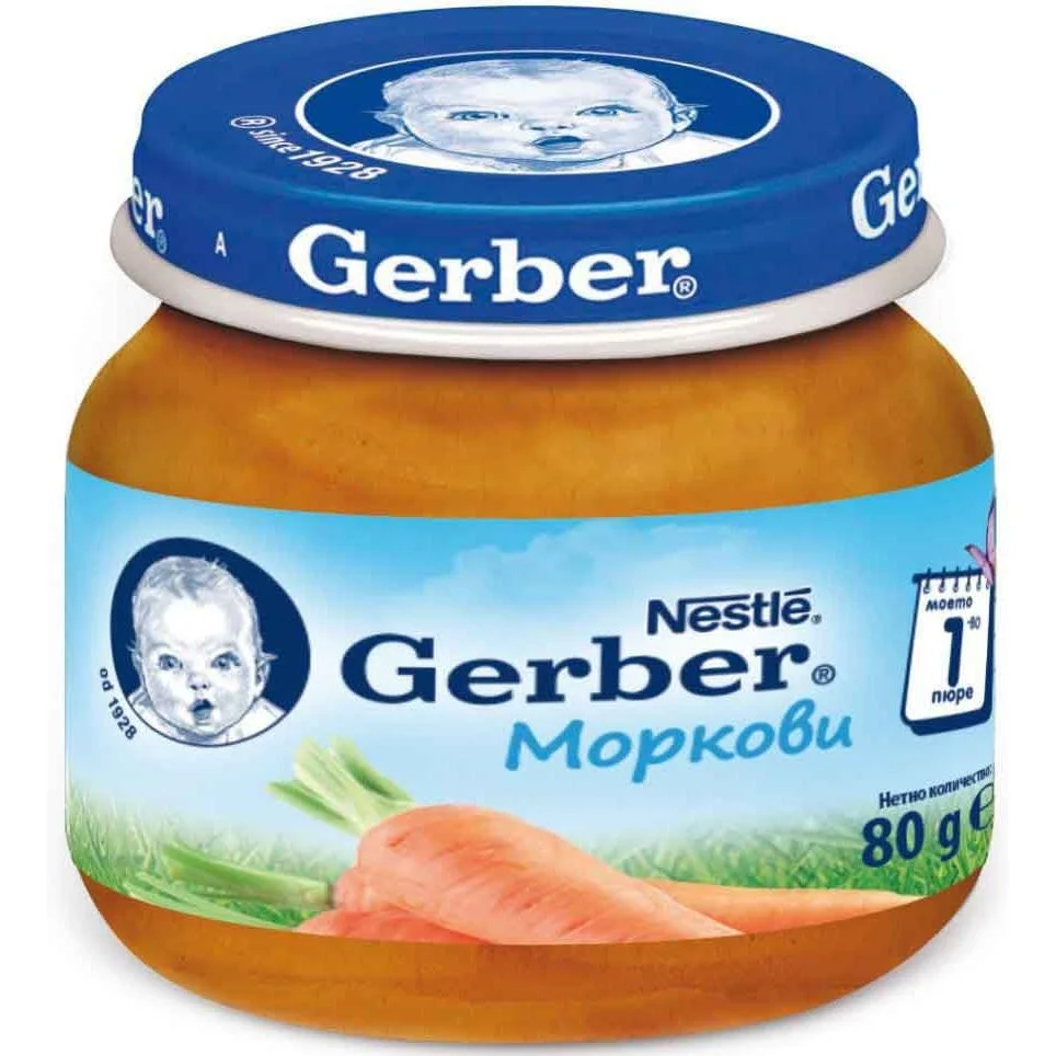 Нестле Гербер пюре моркови 0,080