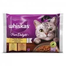 Whiskas пауч Pure Delight Птичи ястия 4 х 0,085