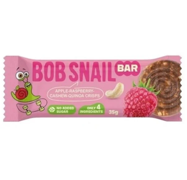Плодов бар BOB Snail 0,035 киноа, ябълка, малини, кашу