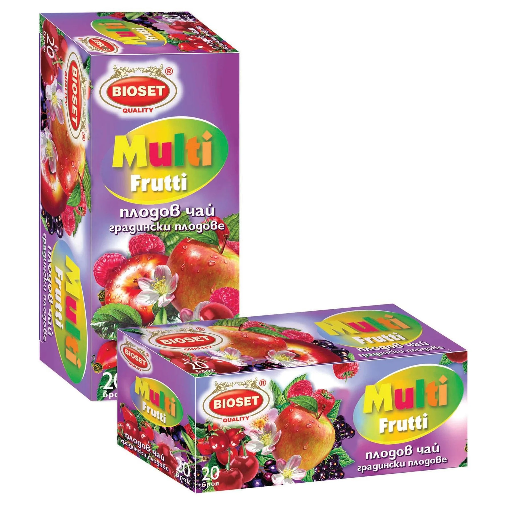 Чай плодов Биосет Multi Frutti градински плодове 0,040 20бр.