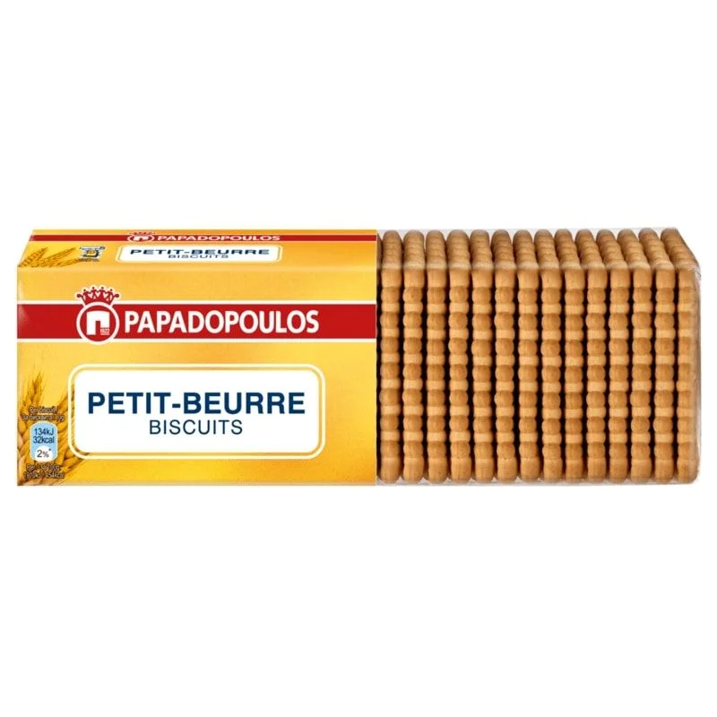 Бисквити Petit Beurre пшенични с масло 0,225 Papadopoulos