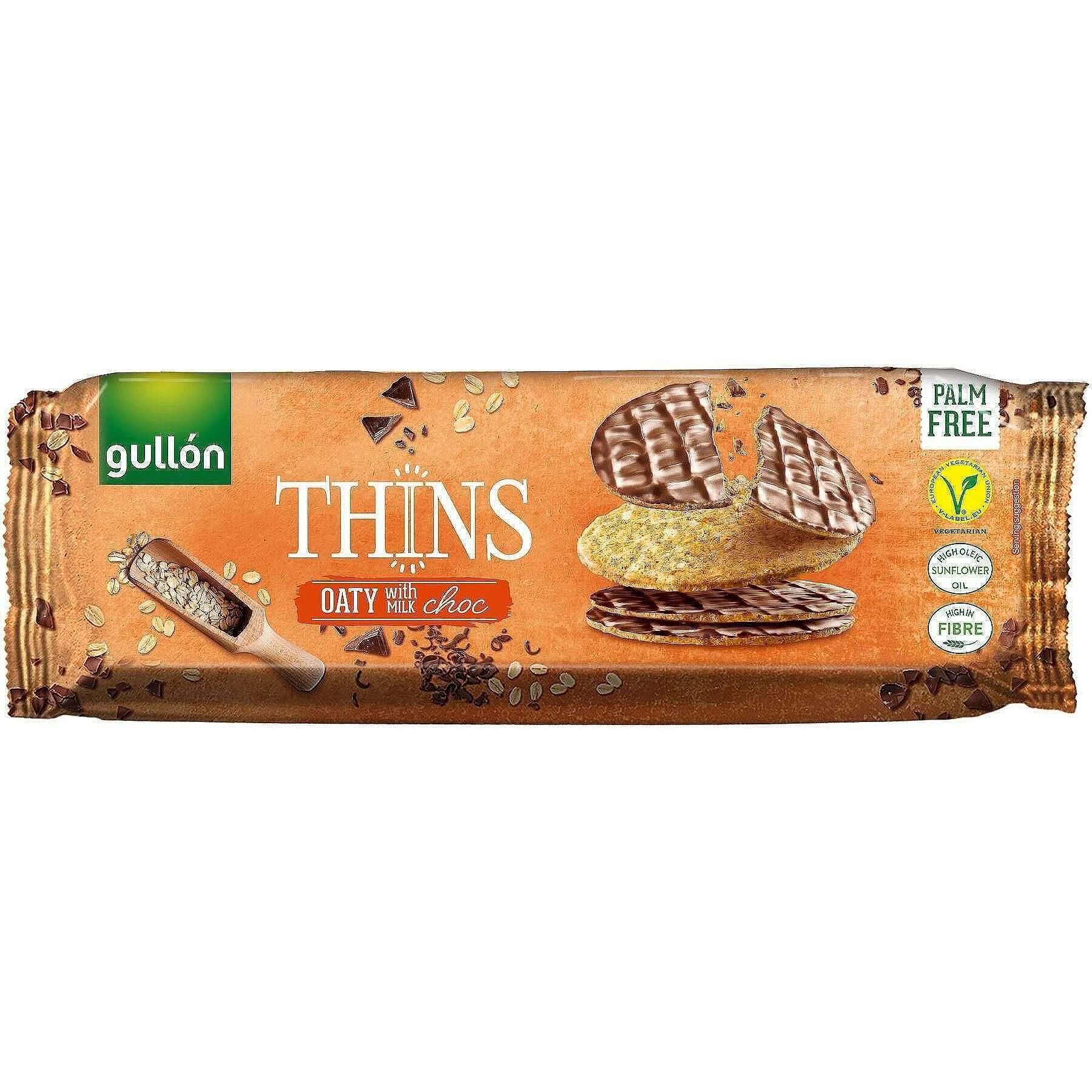 Бисквити Gullon Thins овесенис млечен шоколад 0,150
