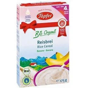 БИО Безмлечна каша с ориз и банан 0,175 Topfer