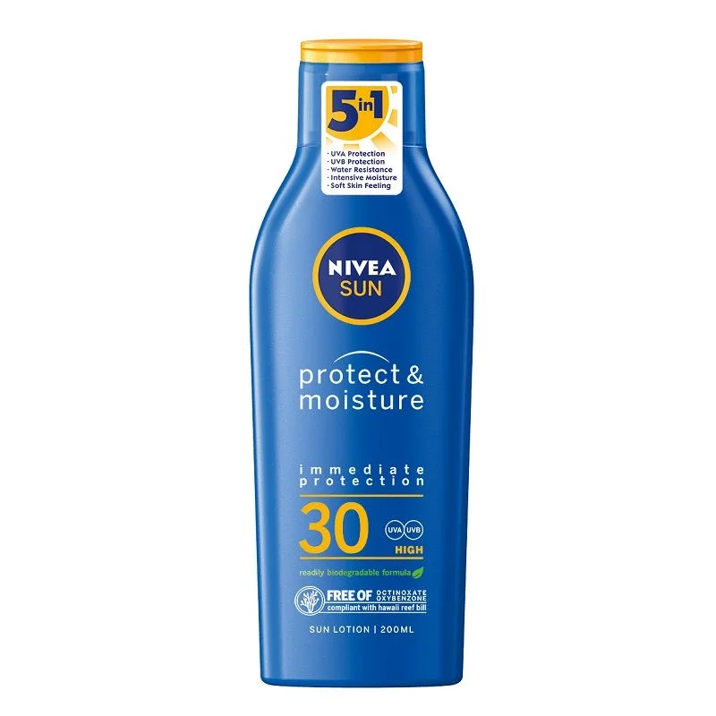Нивеа Слънцезащитен лосион SPF 30 protect&moisure 0,200