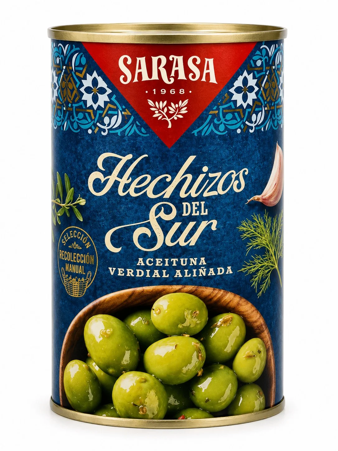 Зелени маслини Южна магия Sarasa 0,185/350