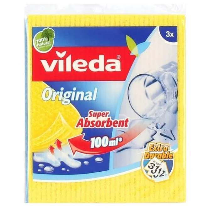 Почистваща спонг кърпа влажна 3 бр. Vileda