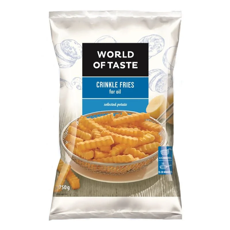 Картофи Къдрави замразени 0,750 World of Taste